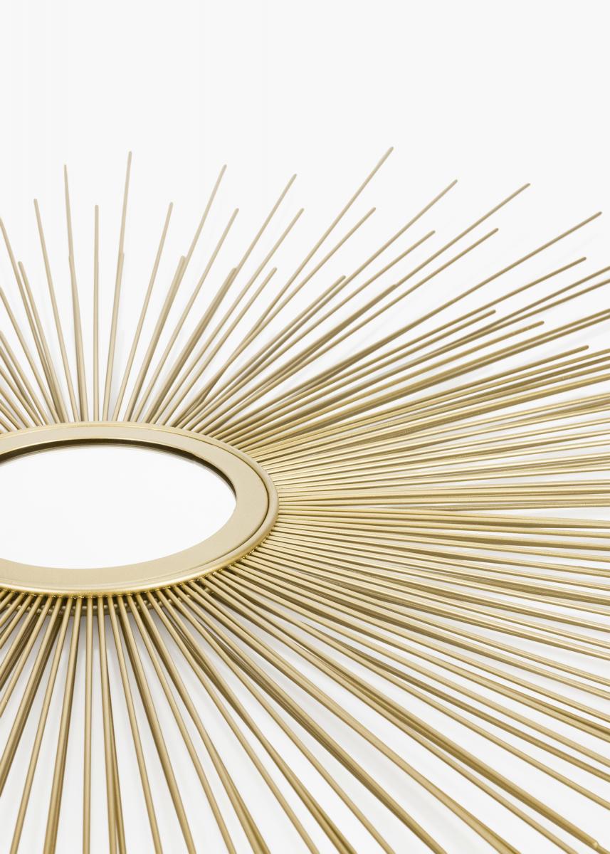 KAILA Rundt Spejl Sunrays - Guld 80 cm Ø