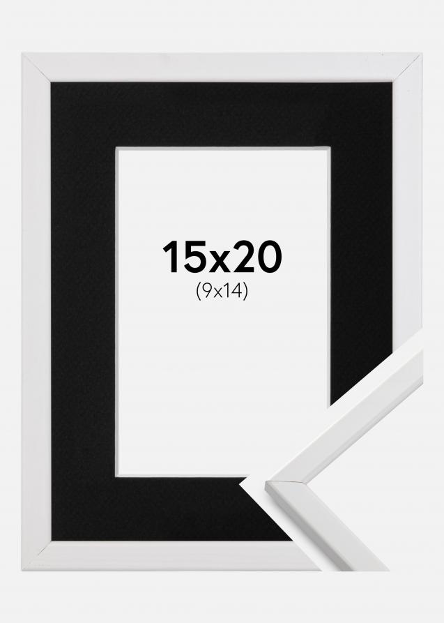 Passepartout Sort Standard (Hvid kerne) 15x20 cm (9x14)