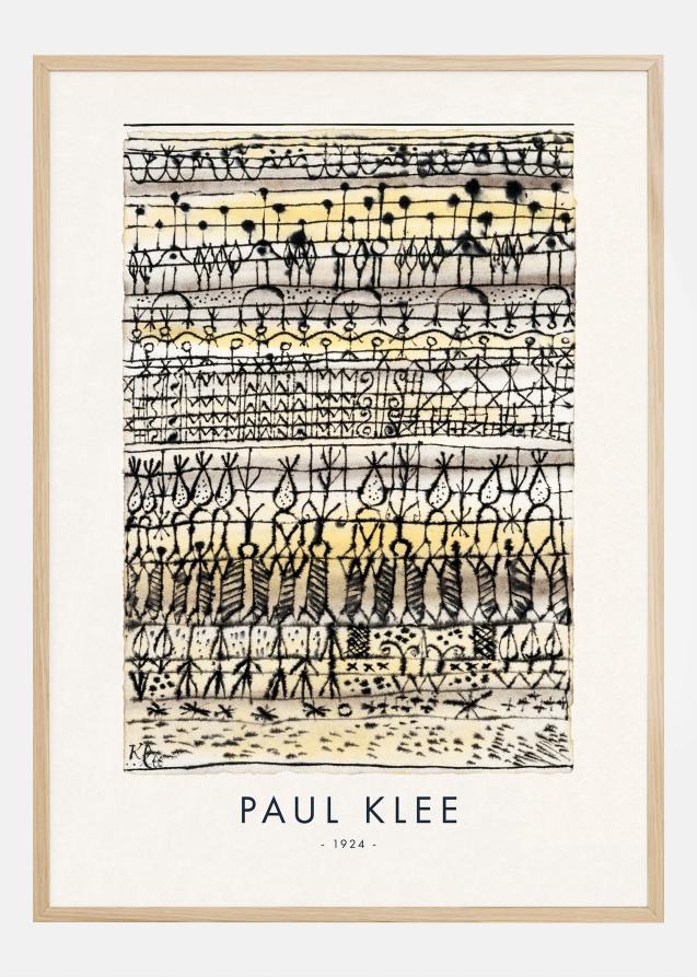 Paul Klee - Cooling in a hot zone garden 1924 Plakat
