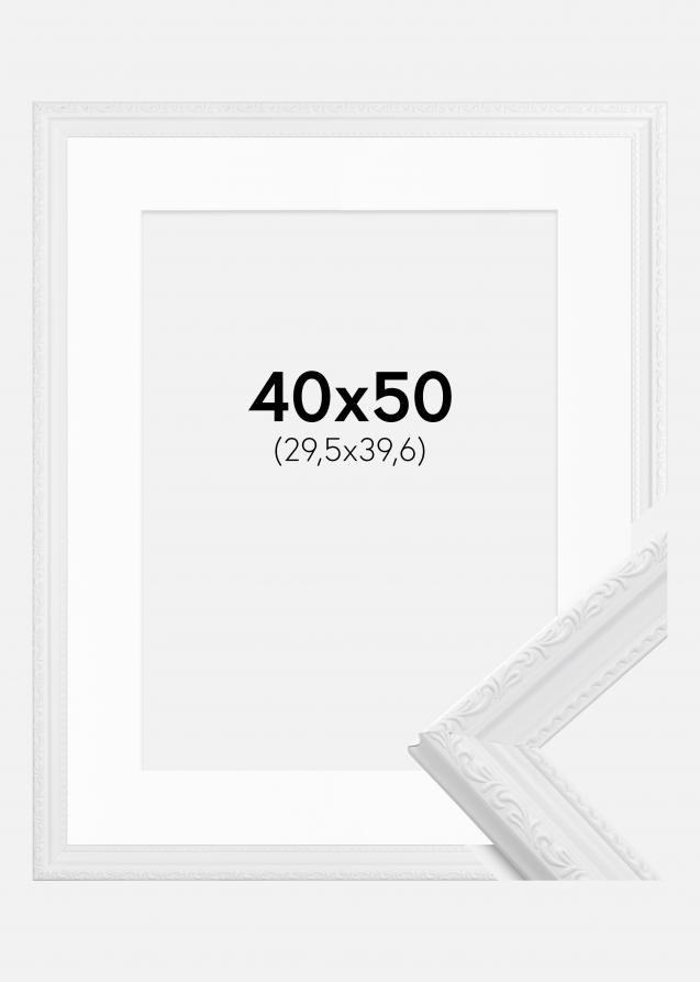 Ramme Abisko Hvid 40x50 cm - Passepartout Hvid 12x16 inches