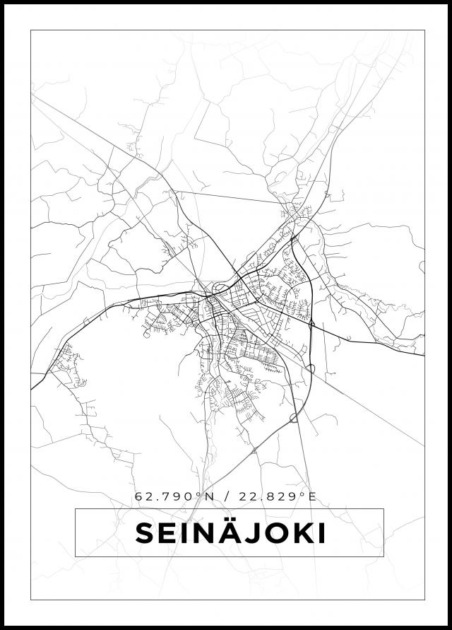 Kort - Seinäjoki - Hvid Plakat