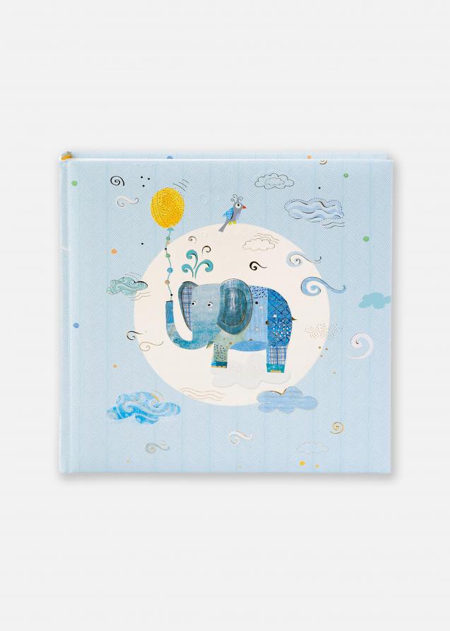 Blue Elephant Fotoalbum - 25x25 cm (60 Hvide sider / 30 blade)