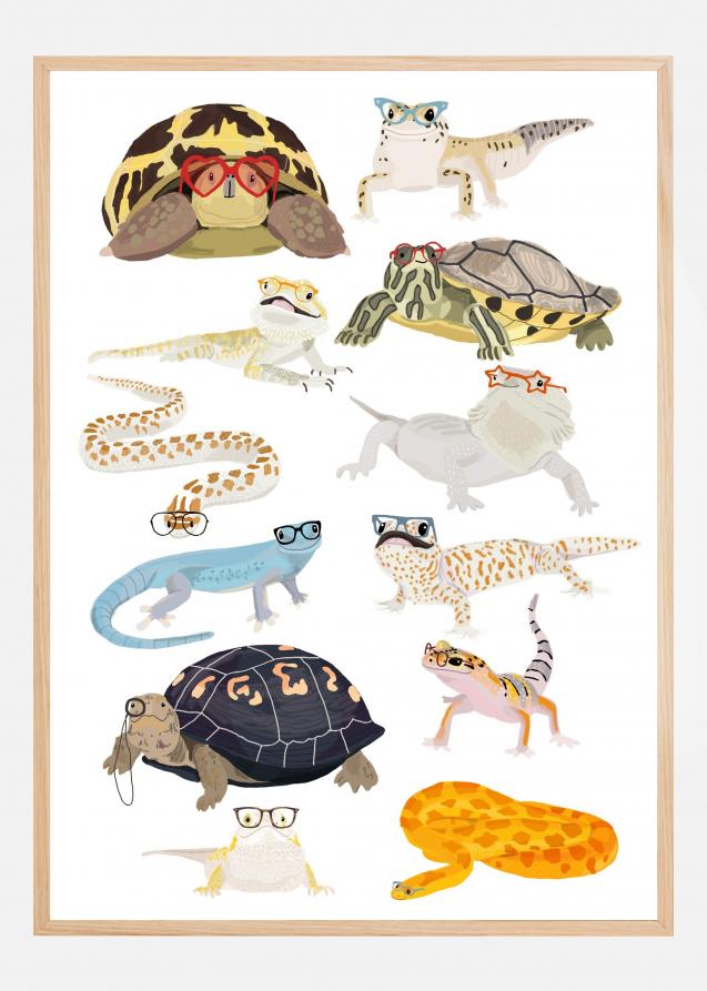 Reptiles In Glasses Plakat