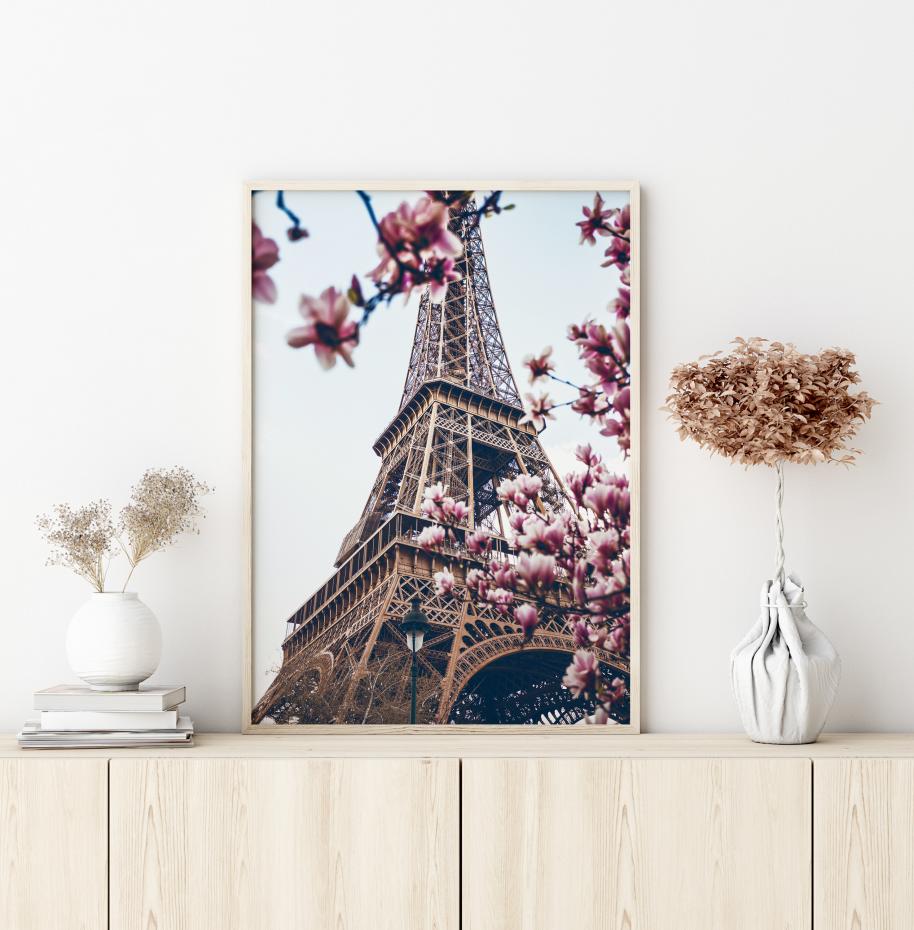 Eiffel Tower Blossoms Plakat