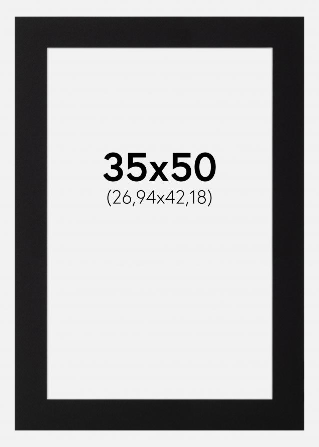 Passepartout Sort Standard (Hvid Kerne) 35x50 cm (26,94x42,18)