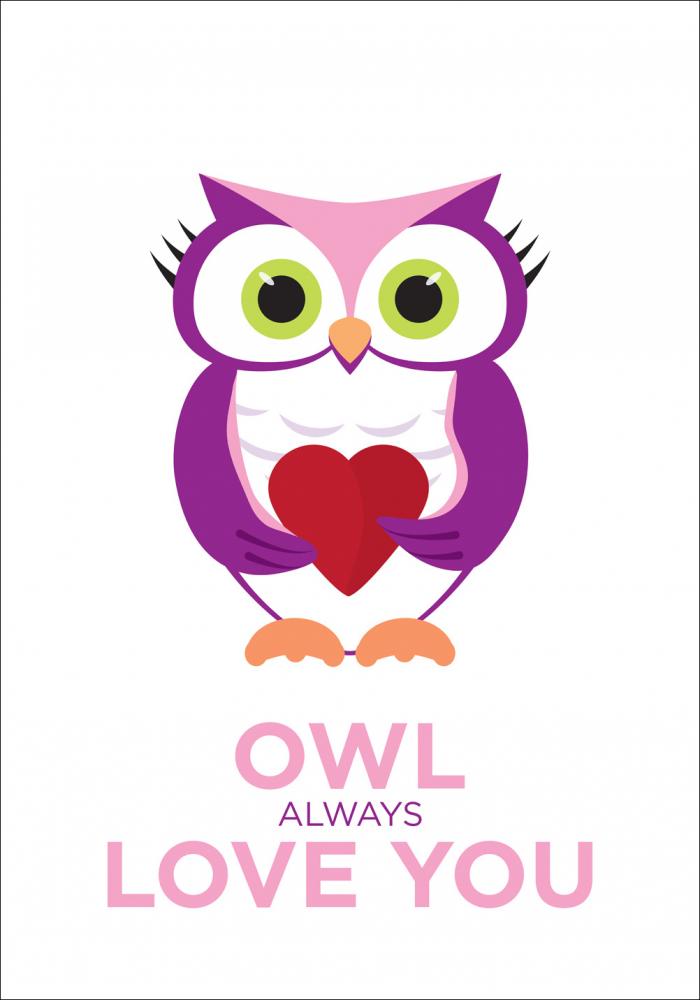 Owl Always Love you - Rosa-Lilla