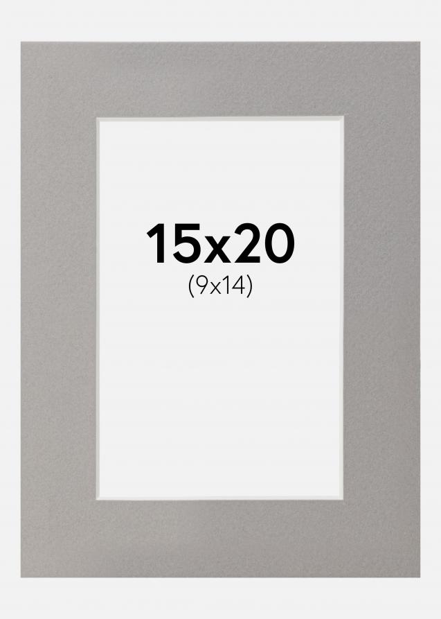 Passepartout Grå 15x20 cm (9x14)