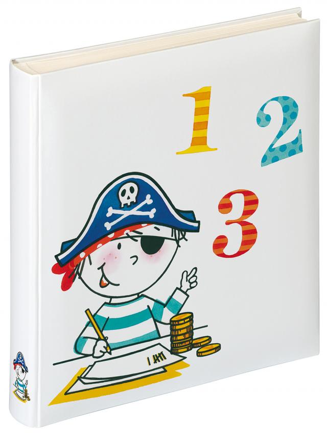 Børnealbum Piratskole - 28x30,5 cm (50 Hvide sider / 25 blade)