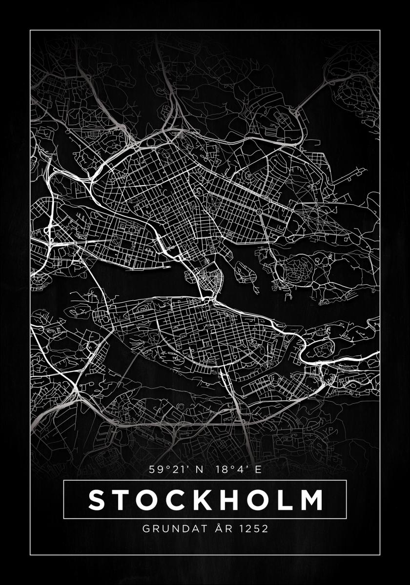 Køb Kort - Stockholm - Sort her - BGA.DK