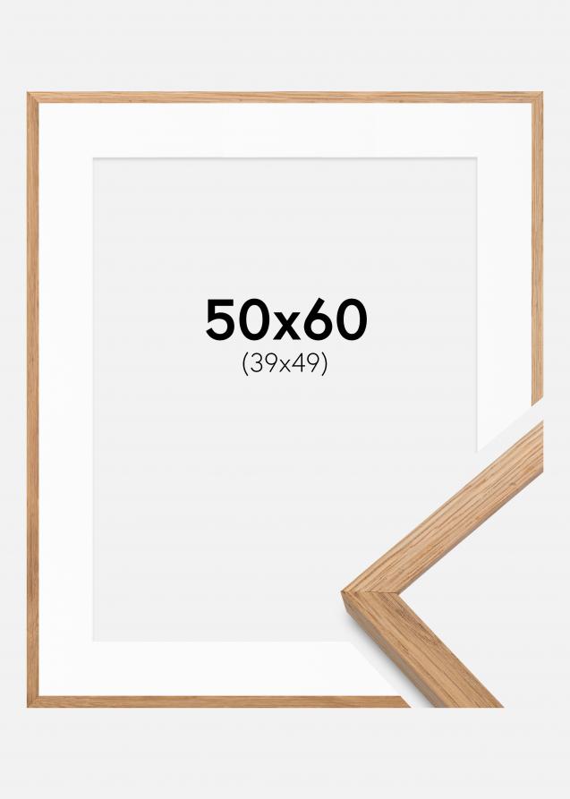 Ramme Soul Oak Veneer 50x60 cm - Passepartout Hvid 40x50 cm
