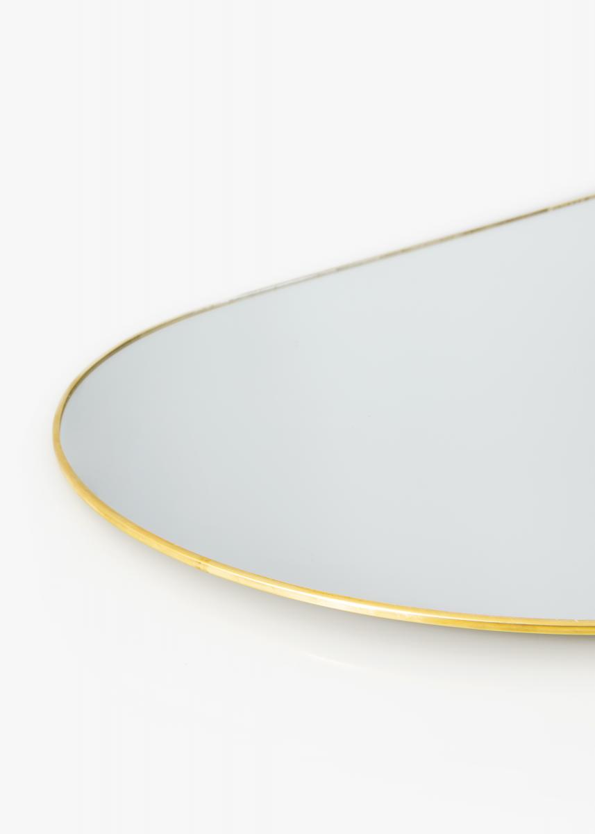 KAILA Oval Mirror - Thin Brass 35x80 cm