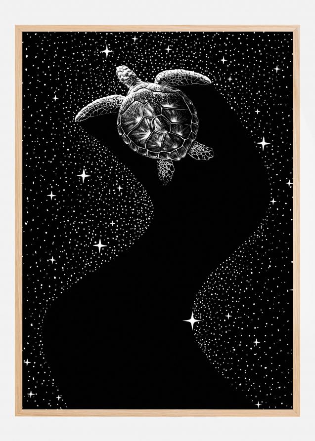 Starry Turtle (Black Version) Plakat
