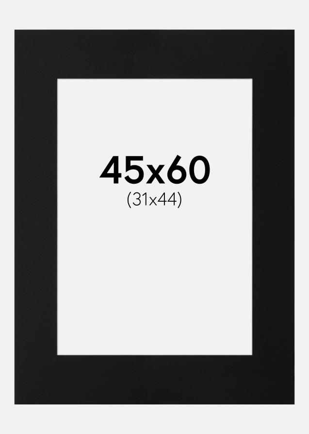 Passepartout Sort Standard (Hvid Kerne) 45x60 cm (31x44)