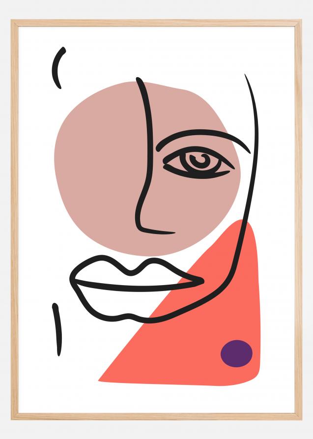 Abstract Face - Red II Plakat