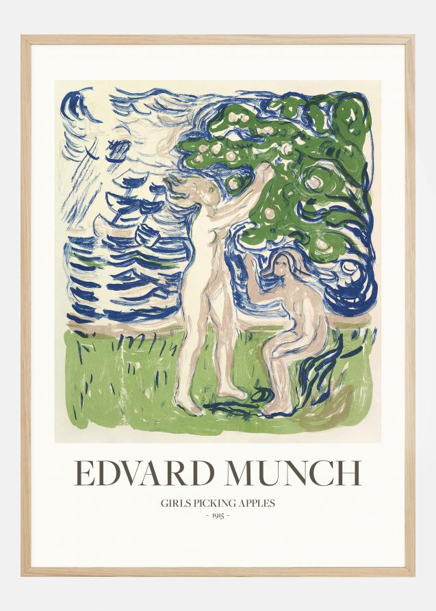 Edvard Munch - Girls Picking Apples Plakat