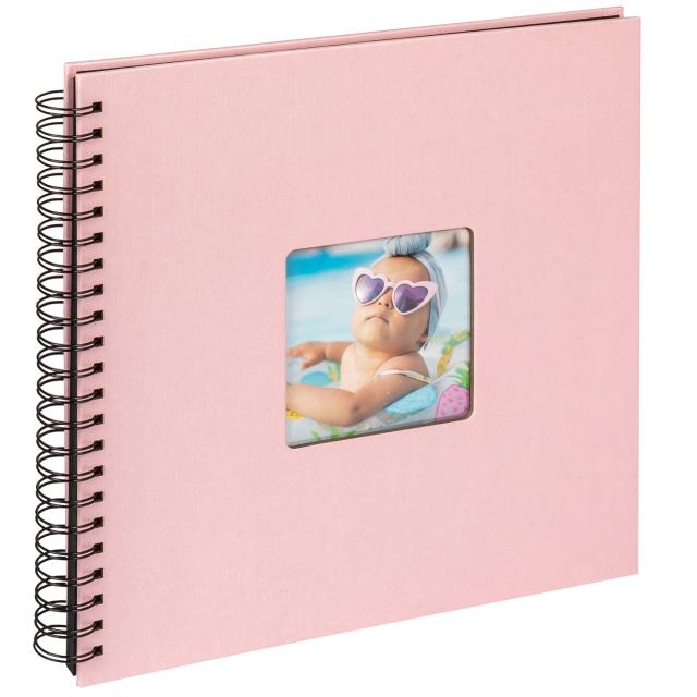 Fun Babyalbum Rosa - 30x30 cm (50 Sorte Sider/25 blade)