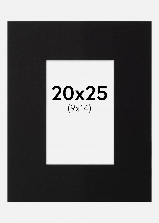 Passepartout XL Sort (Hvid kerne) 20x25 cm (9x14)
