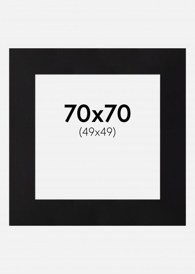 Passepartout XL Sort (Hvid Kerne) 70x70 cm (49x49)