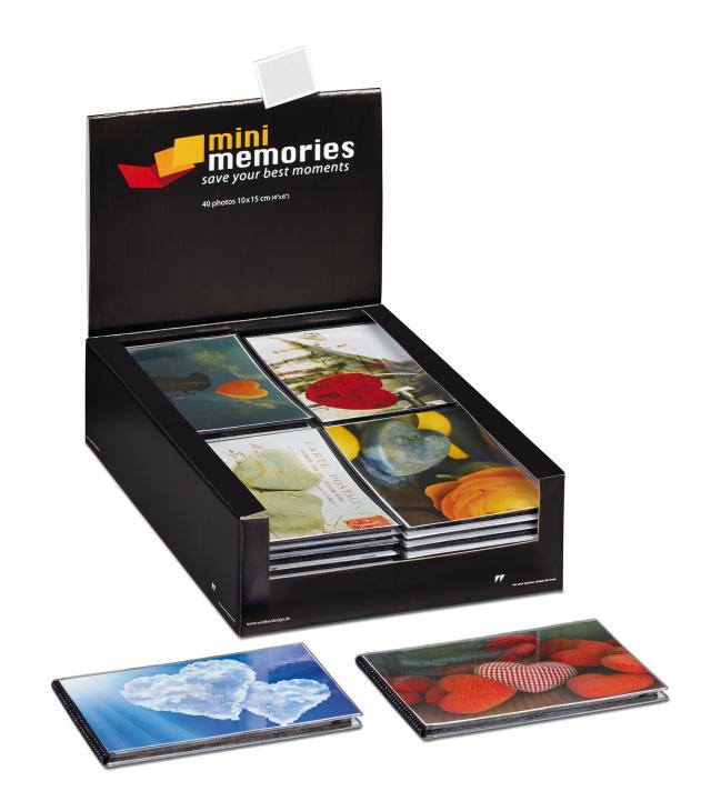 Mini Memories Album Hearts II 6 varianter - 40 Billeder i 10x15 cm - 36-pak
