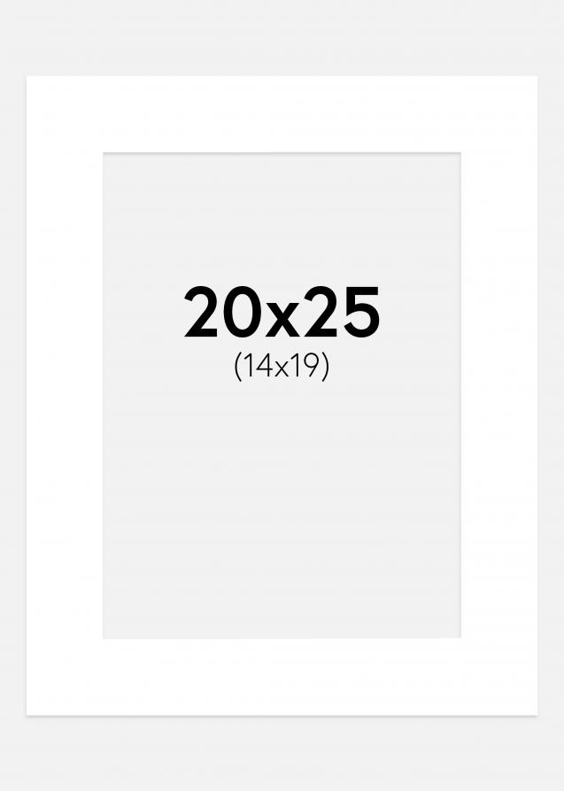 Passepartout Superhvid (Hvid Kerne) 20x25 cm (14x19)