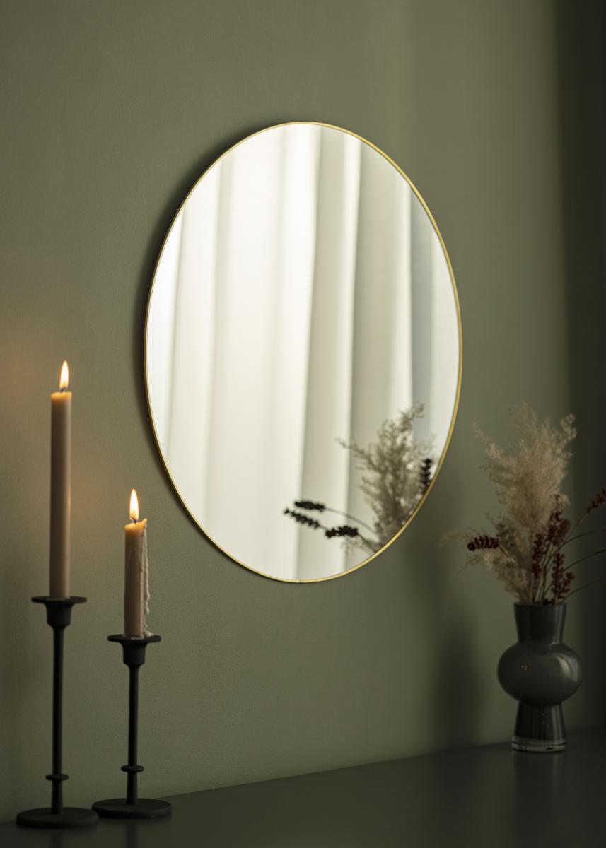 Round Mirror Jersey - Thin Brass 60 cm Ø