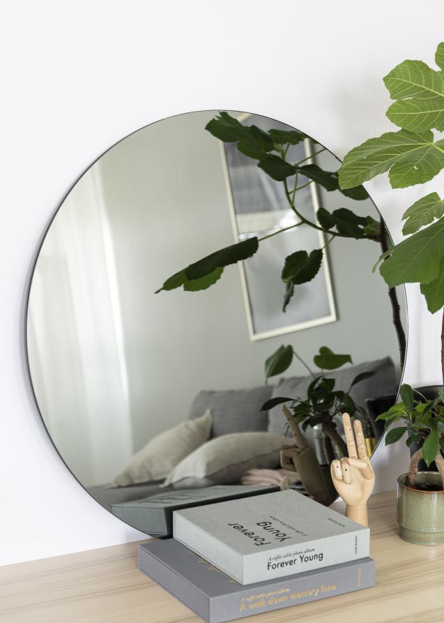 Spejl House Doctor Walls Grå 80 cm Ø