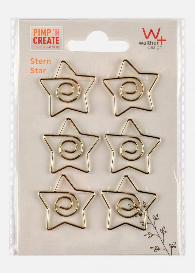 PAC Metal Paperclip Star Guld