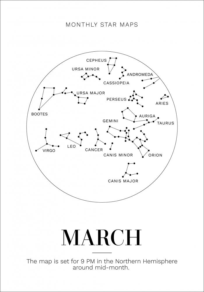 Monthly star March Plakat