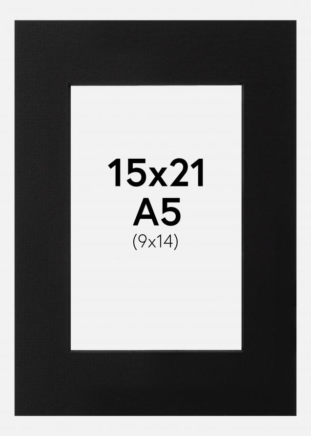 Passepartout Sort (Sort kerne) 15x21 cm (9x14)
