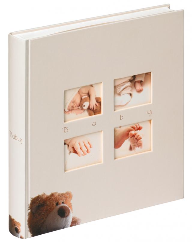 Classic Bear Børnealbum Creme - 28x30,5 cm (60 Hvide sider / 30 blade)