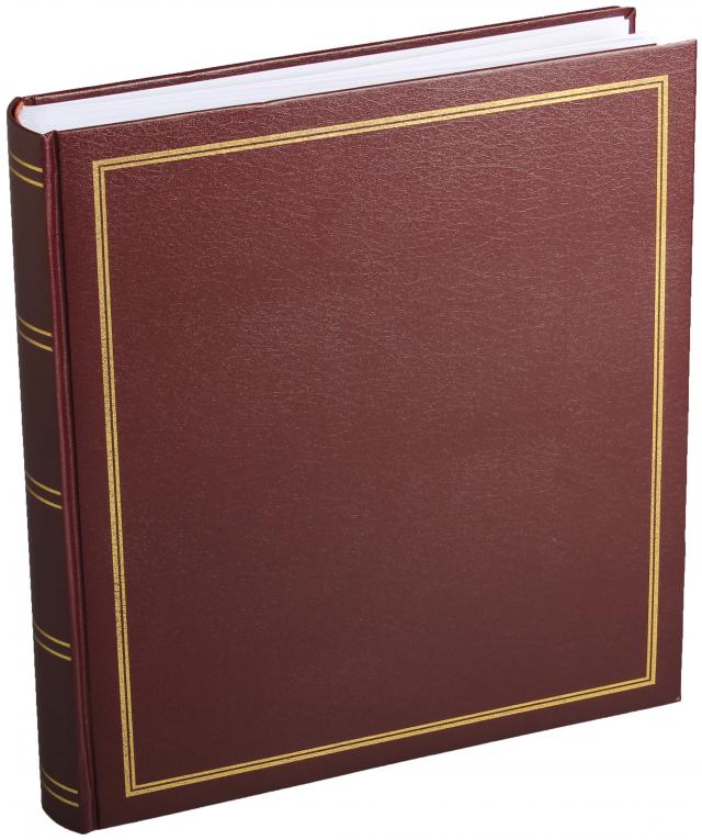 Diamant Fotoalbum Vinrød 27,5x32 cm (100 Hvide sider / 50 Blade)