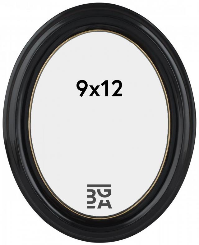 Eiri Mozart Oval Fotoramme Sort 9x12 cm