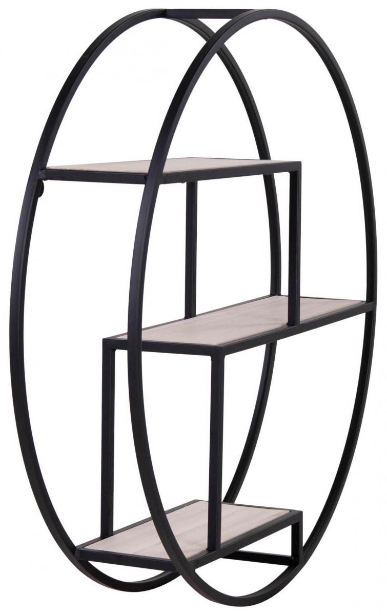 Væghylde Rotterdam 62 cm i diameter - Sort/Træ