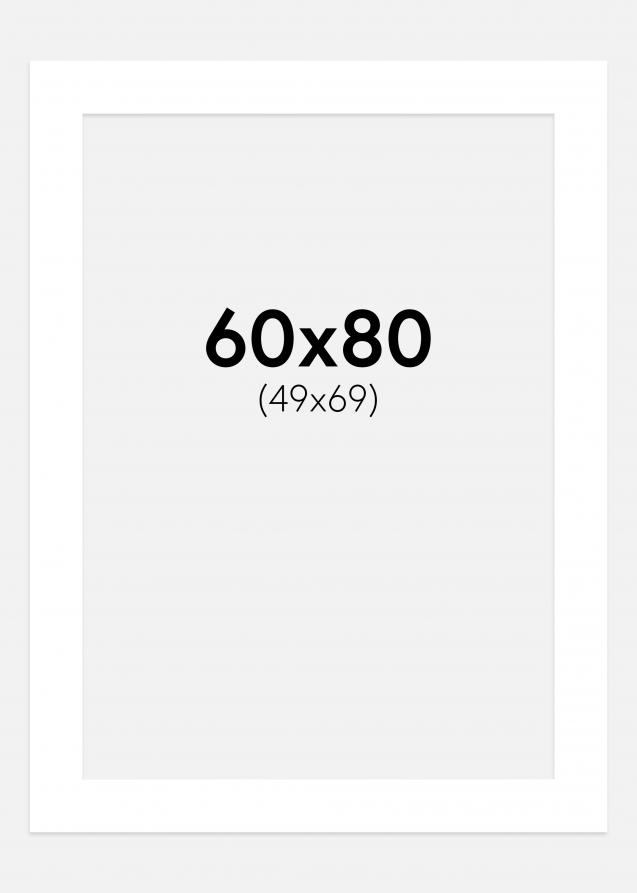 Passepartout Superhvid (Hvid Kerne) 60x80 cm (49x69 cm)