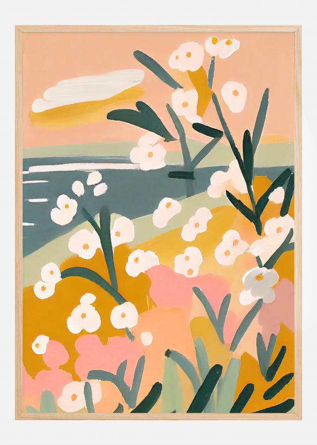 Flowers By The Sea Plakat