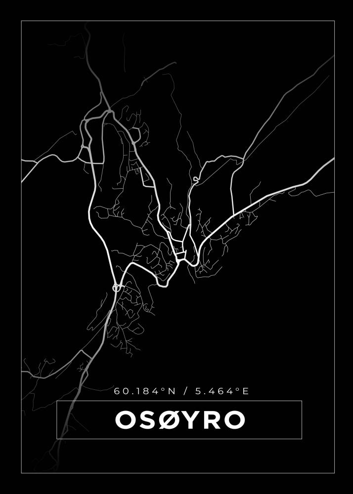 Kort - Osyro - Sort Plakat