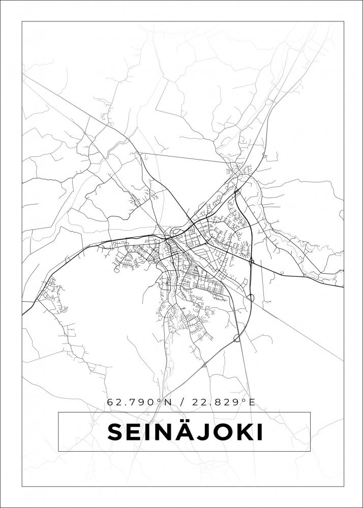 Kort - Seinjoki - Hvid Plakat