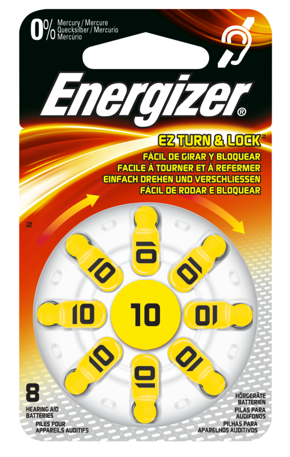 Energizer Høreapparatsbatteri Size 10 - 8-pak