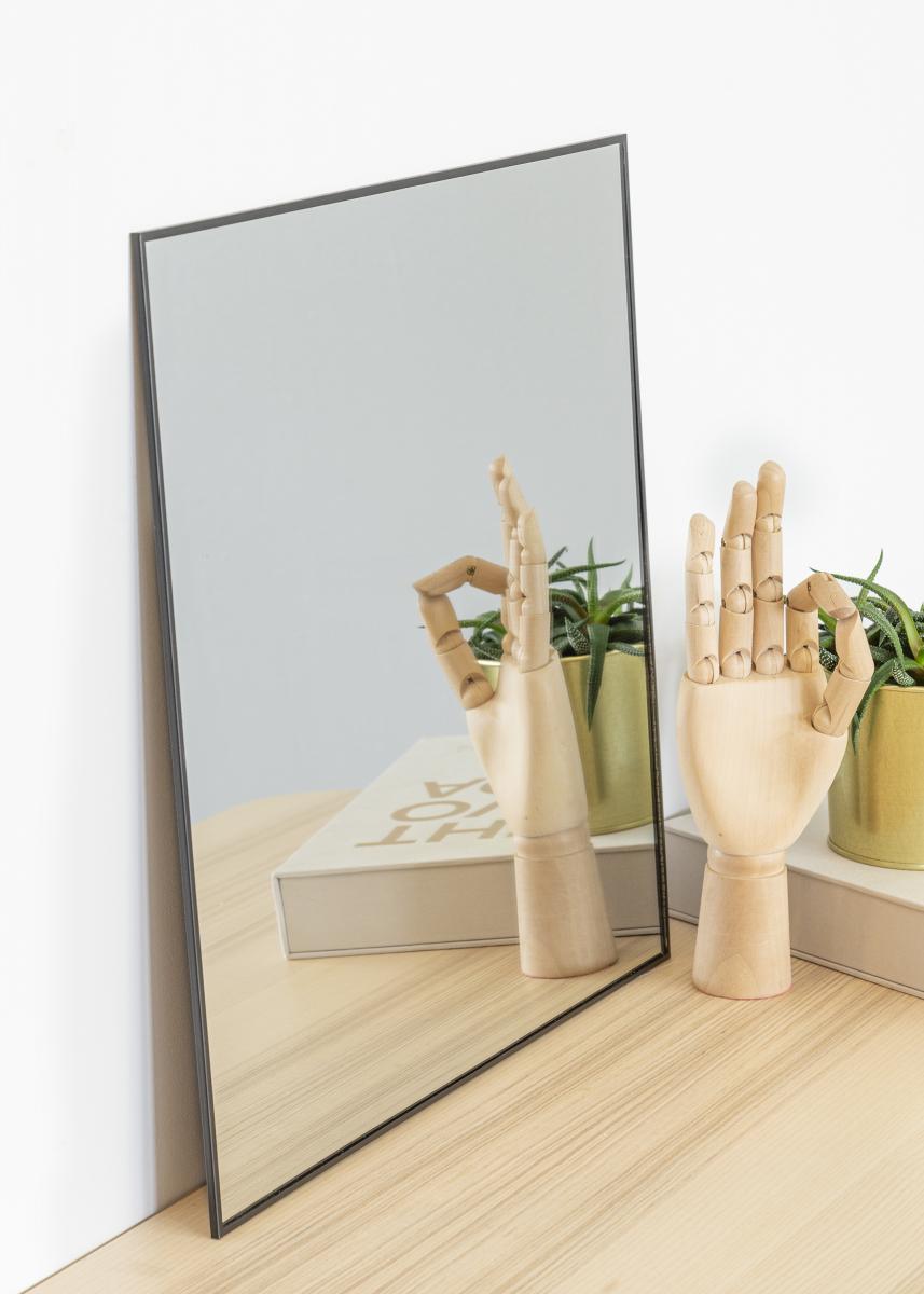 KAILA Square Mirror - Thin Black 40x40 cm
