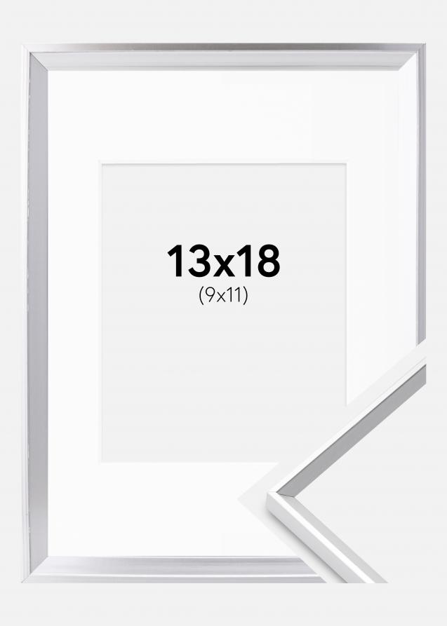 Ramme Desire Sølv 13x18 cm - Passepartout Hvid 10x12 cm