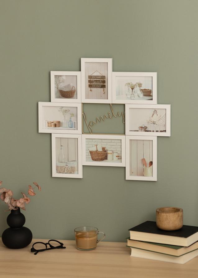 Lovely Family Collageramme Hvid - 8 Billeder