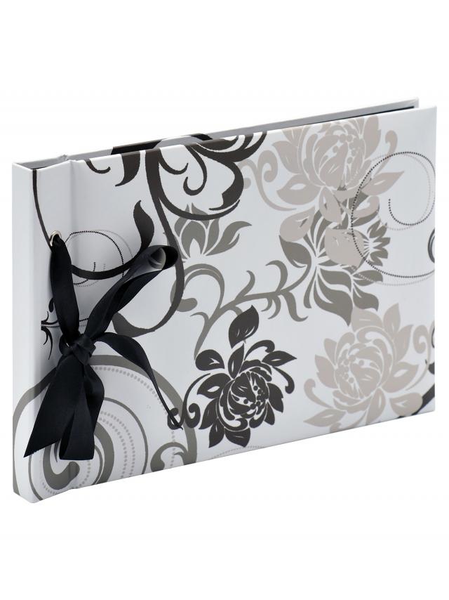 Grindy Fotoalbum Hvid - 23,5x16 cm (40 Sorte sider / 20 blade)