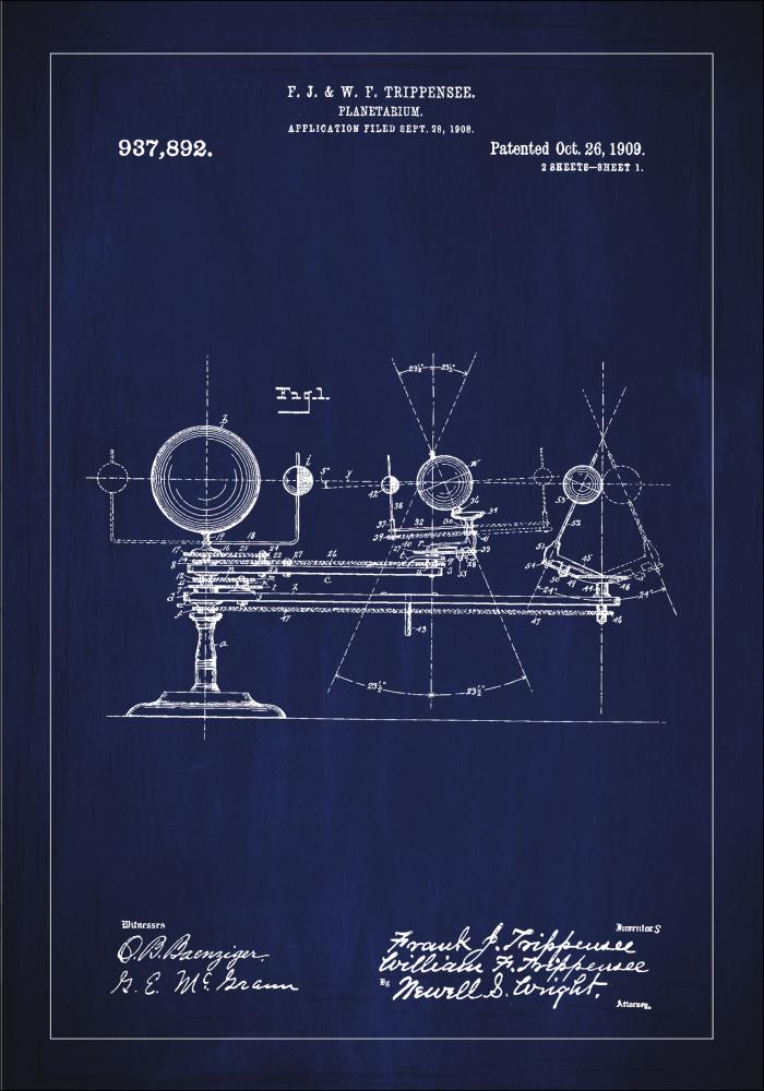 Patenttegning - Planetarium - Bl