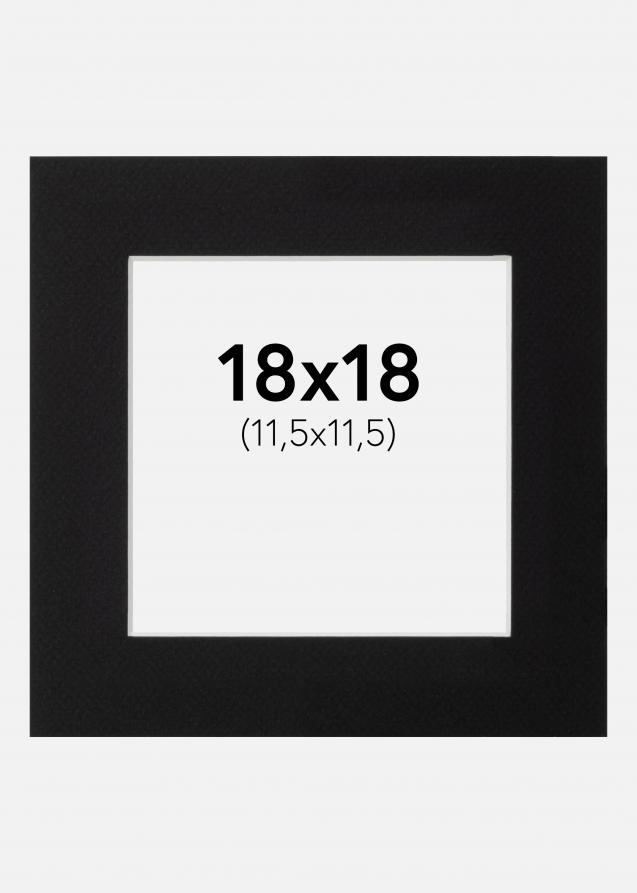 Passepartout Canson Sort (Hvid kerne) 18x18 cm (11,5x11,5)