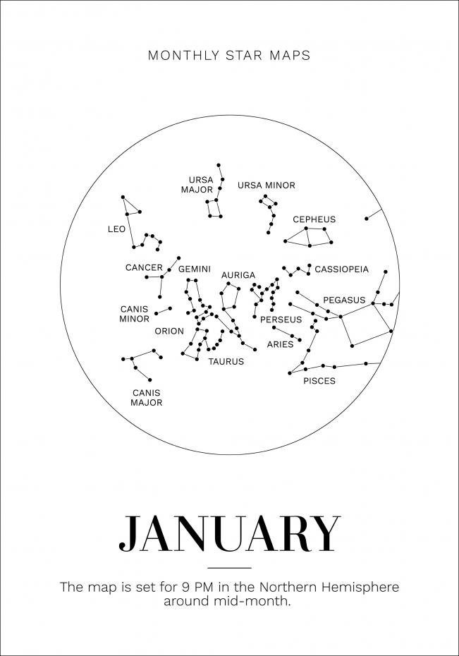 Monthly star January Plakat