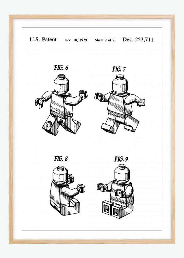 Patenttegning - Lego II Plakat