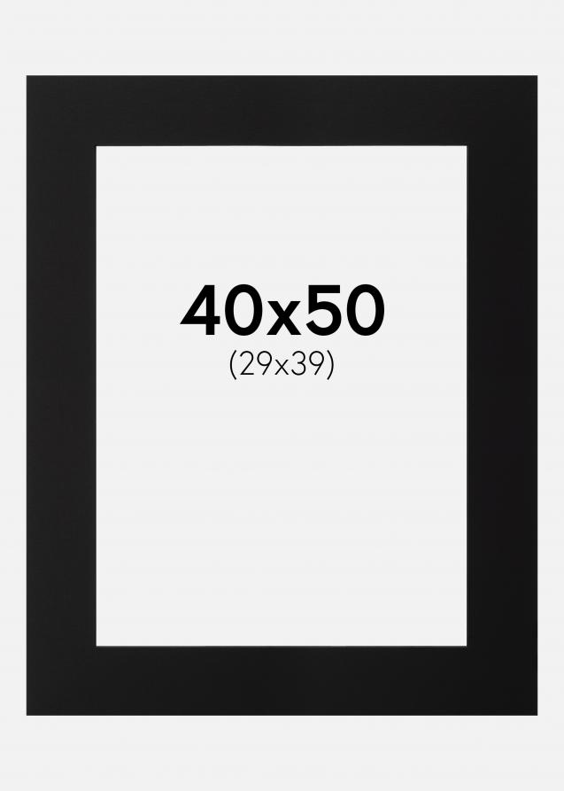 Passepartout Sort (Sort kerne) 40x50 cm (29x39)