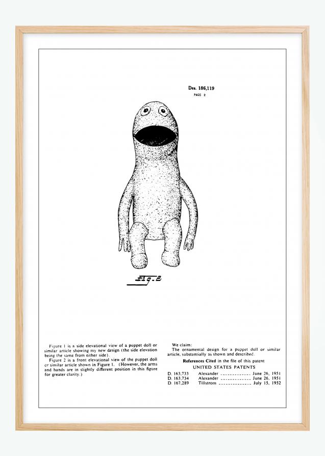 Patenttegning - Muppets - Kermit II Plakat