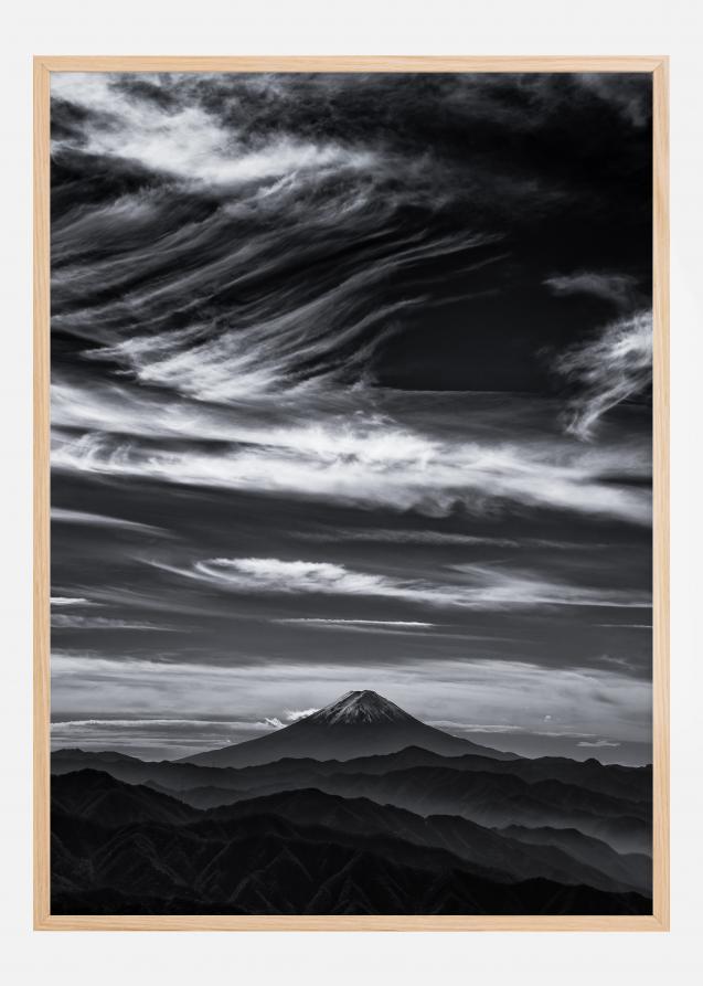 Expressive clouds Fuji Plakat