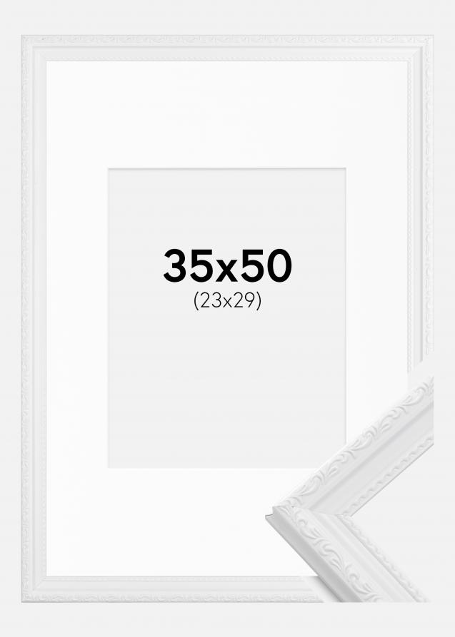 Ramme Abisko Hvid 35x50 cm - Passepartout Hvid 24x30 cm